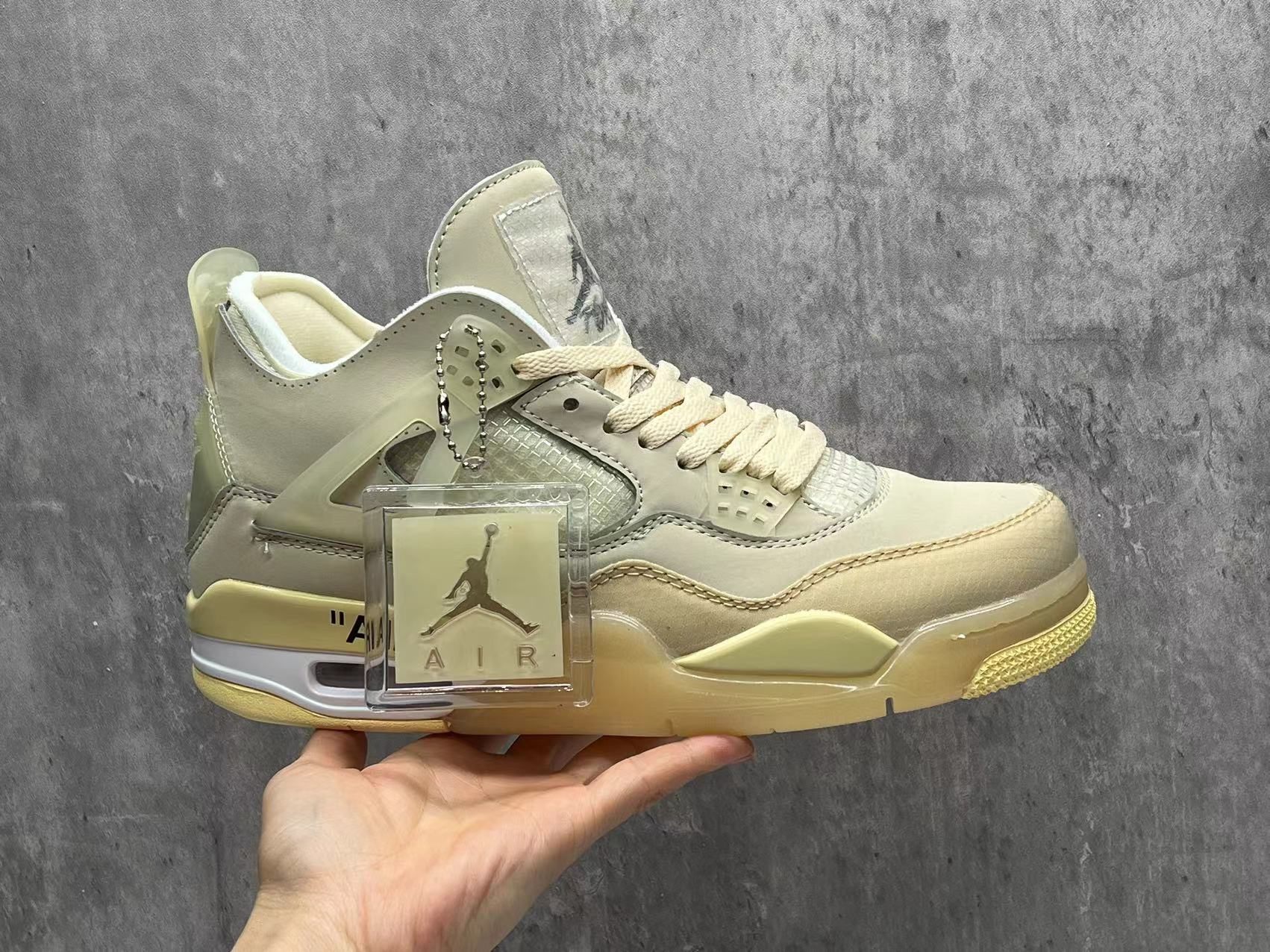 OFF-WHITE x Jordan 4 Sail  Shoes Sneakers