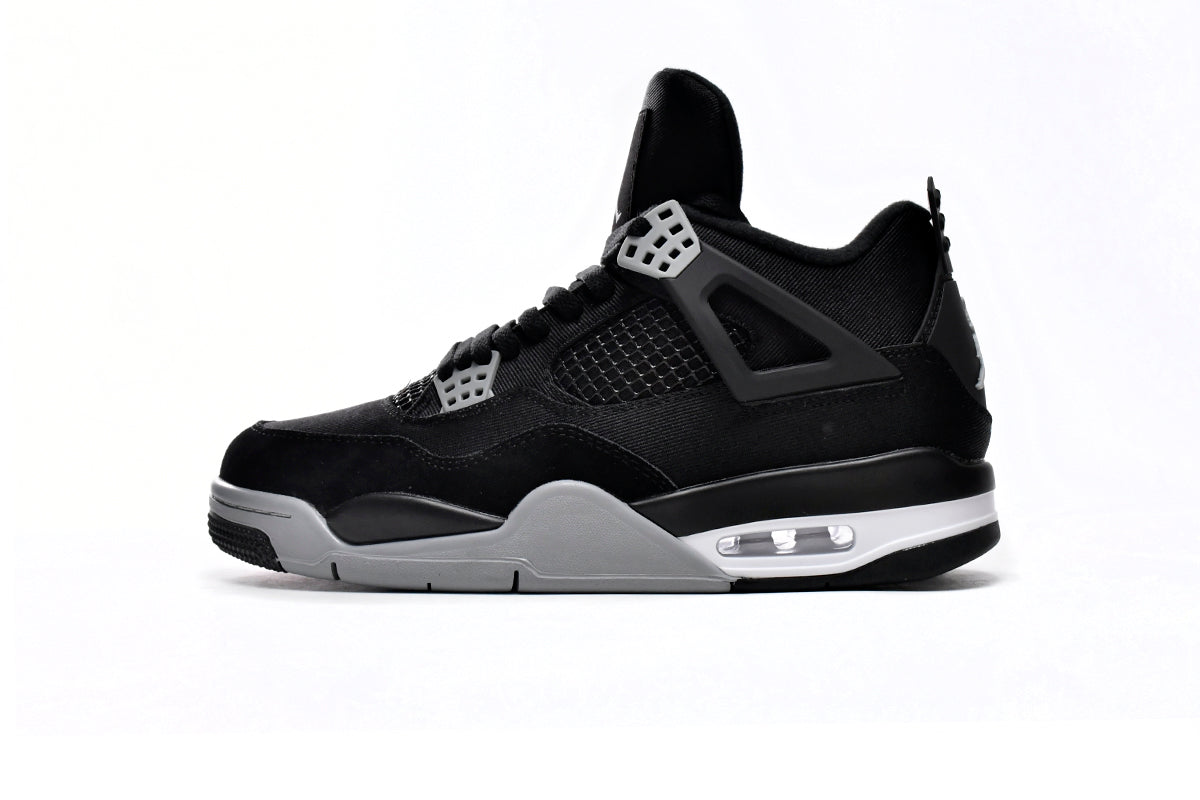 Air Jordan 4 Retro "Black Canvas" Shoes Sneakers