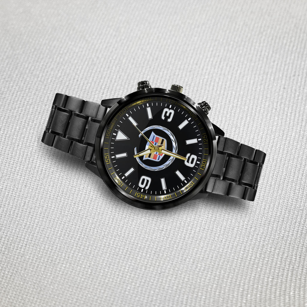 Cadillac Car Logo Black Stainless Steel Watch