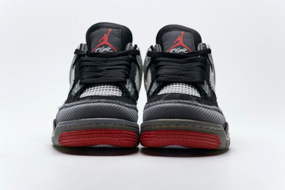 Off-White X Air Jordan 4 BRED Shoes Sneakers