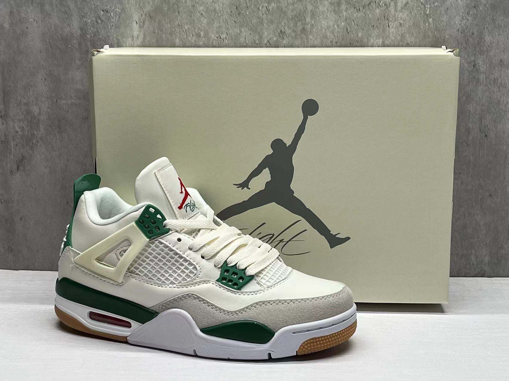 SB✘AirJordan 4 Pine Green Shoes Sneakers